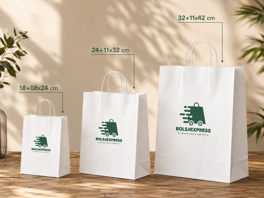Bolsa de papel blanca  | Desde 0,234 €/ud.