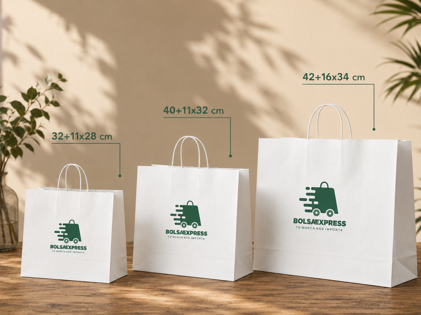 Bolsa de papel blanca  | Desde 0,234 €/ud.